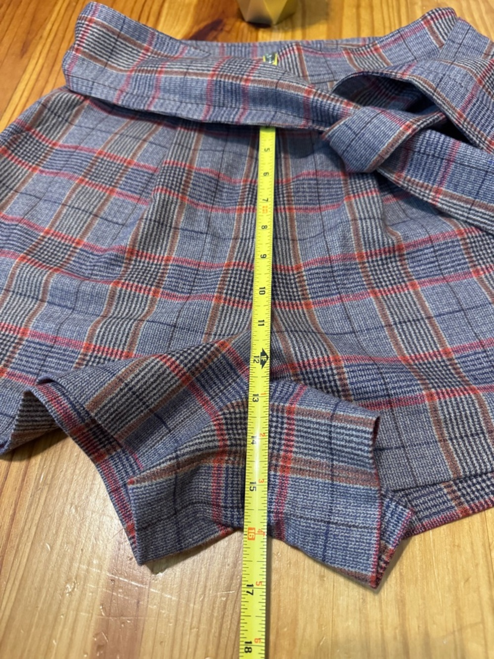 NWT Hunter Bell Ashton Short Tie Waist Prestige Plaid High Waist Women’s SIZE 8 - Picture 6 of 10